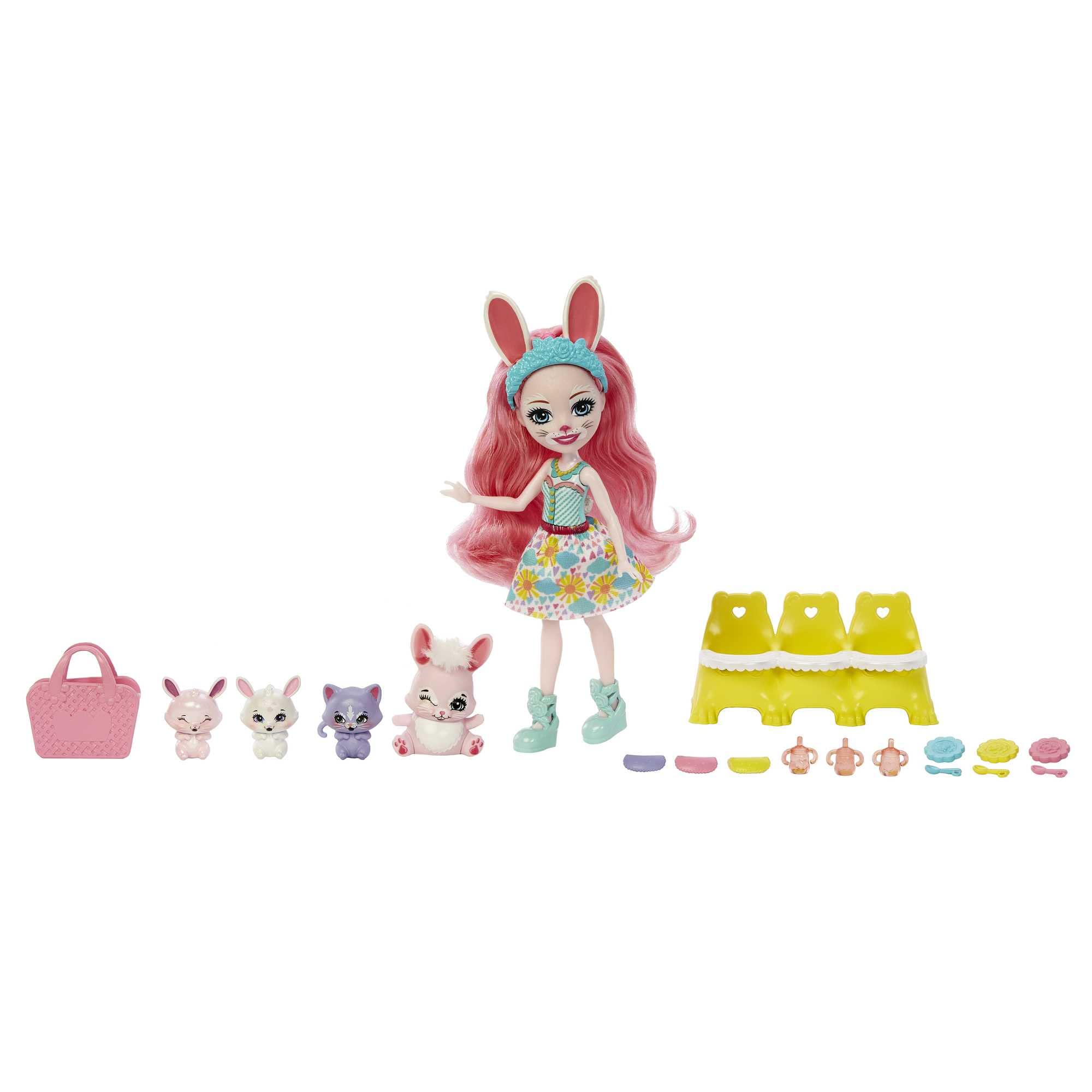 Enchantimals Dolls, Baby Best Friends Playsets, Small Doll, Friend Figure, 3 Baby Animals and Accessories, Surprise Unboxing, Gifts for Kids, HLK85 — image 1