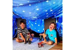 Molcey Blanket Fort Building Kit for Kids 4-8 8-12+ - Make a Portable Playhouse, Play Tent. Build a Fort Making Kit/Builder Blankets - Ultimate Indoor/Outdoor Play for Girls/Boys Toys Age 3-12
