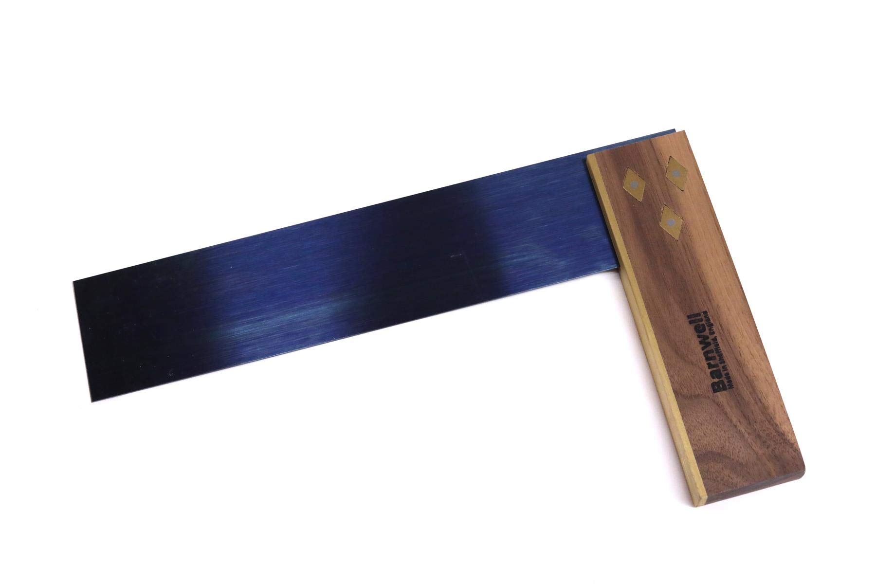Barnwell Walnut Carpenters Try Square 9" (225mm) Brass Made in Sheffield