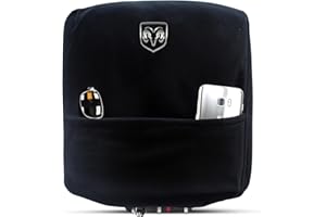 SEAT ARMOUR Premium Console Armrest Cover for Ram (2014-2020 Bucket Seat Models) – Soft, Machine Washable Console Lid Protector – Easy to Install, Plush & Durable – Black