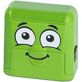 COLOP Marky Personalized Kids Name Stamp, Suitable for All Surfaces, Green | Permanent Waterproof Clothing &amp; Fabric Labeling, Clothing Stamp For Kids, Schools, &amp; Daycare, Includes Labels and Thermo Tape