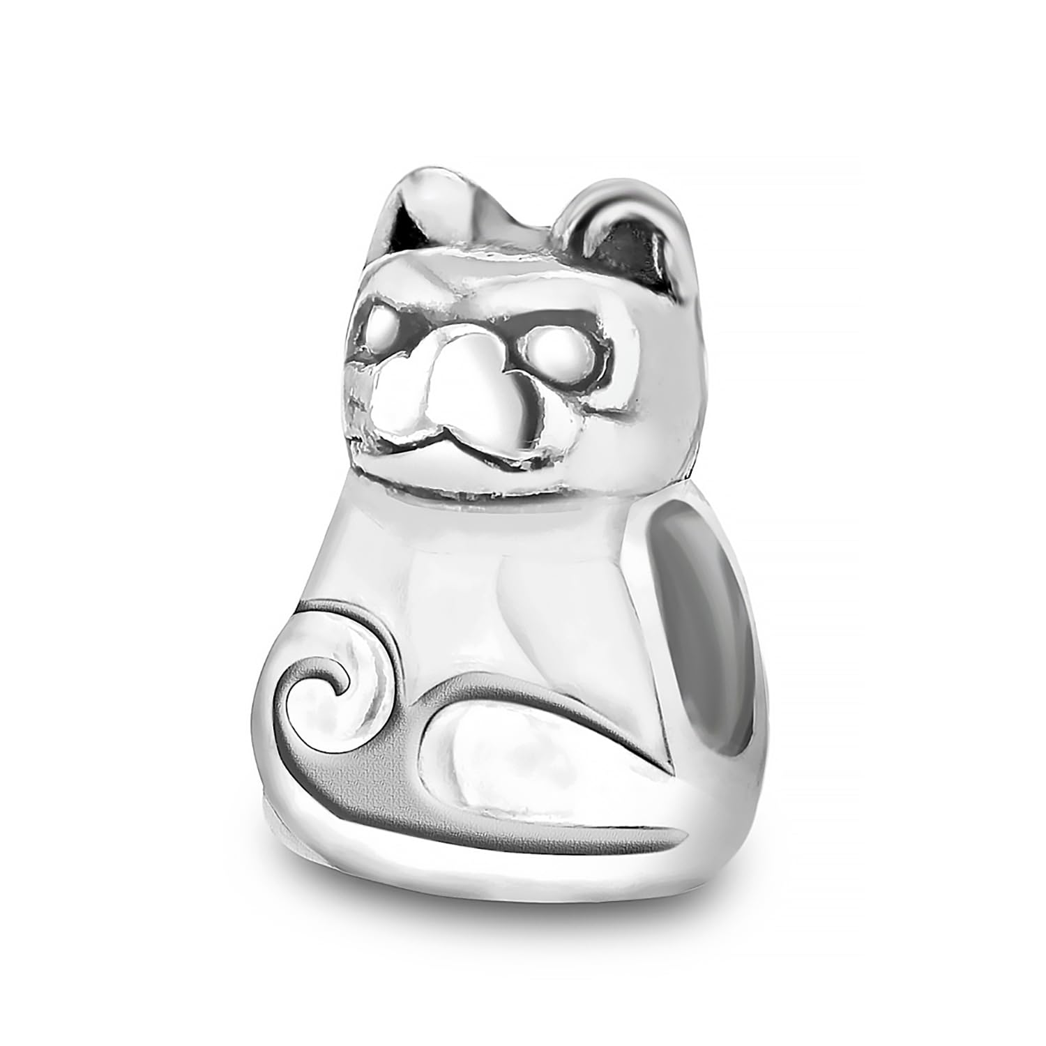 Tuscany Silver Women's Sterling Silver Cat Bead