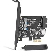 Sinefine PCIe x1 to USB 3.2 GEN1 5Gbp 19pin Front Panel Header (to Type-c Front Panel Header) + USB 3.0 20Pin Socket Expansion Card,Type-E Internal 20-pin Front Panel Connector