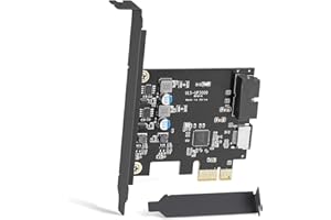 PCIe x1 to 19Pin USB 3.0 Header and Type E (A Key) Card,USB Front Panel Adapter, for 1 Front Panel USB A, 1 Front Panel USB C