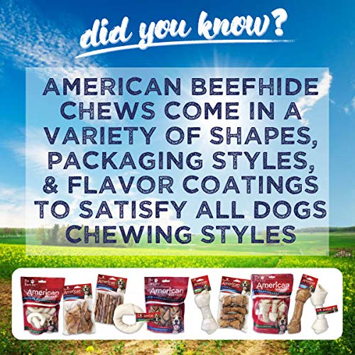 PET FACTORY AMERICAN BEEFHIDE 12″ KNOTTED BONE DOG CHEW TREAT – NATURAL FLAVOR, 1 COUNT/1 PACK