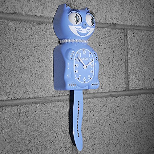 Blue Serenity Official LADY Kit Cat Clock JEWELED Swarovski Crystals