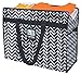 Le Sac Extra Large Heavy Duty Zippered Organizer Storage Tote Bag. Holiday Decor Storage Bag, College Carry Bag, Large Trunk Organizer, Oversized Storage Bag, Camping Laundry Bag (1, Arrow Print)