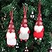 PartyTalk 3pcs Handmade Swedish Tomte Christmas Gnome, Scandinavian Santa Gnome Christmas Ornaments for Home Holiday Christmas Hanging Decorations Xmas Gifts