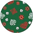 KUOAICY Game Card Round Tablecloth Elastic Fitted Table Cover Washable Elastic Edge Tablecloths for Kitchen Dining Party Fitted Table 45-50 inch