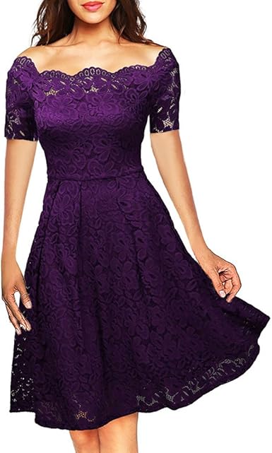 purple cocktail dress with sleeves