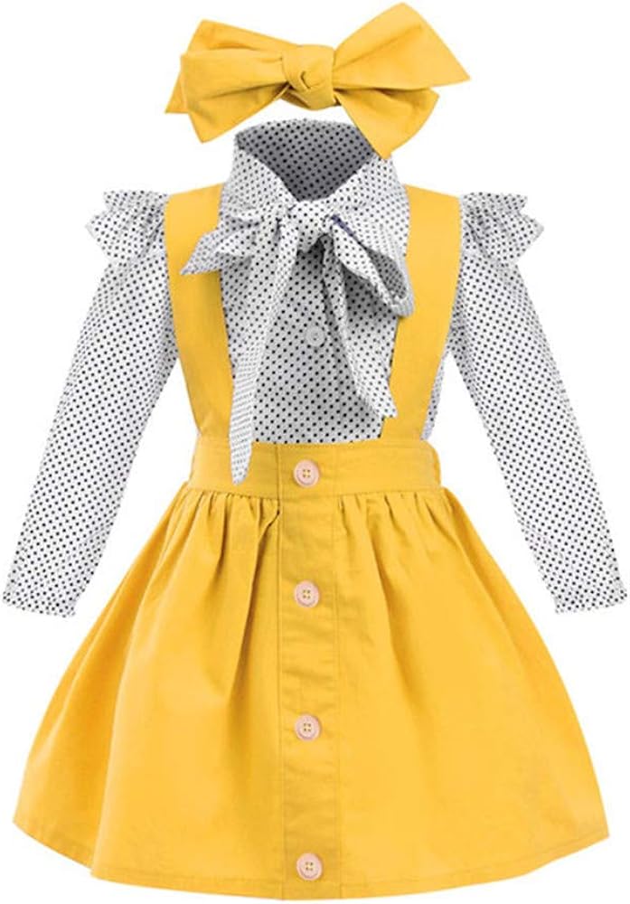 yellow overall skirt