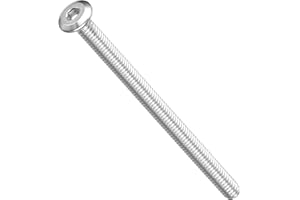 METALLIXITY Flat Head Hex Socket Cap Screws Bolts(1/4"-20x4) 10Pcs, 304 Stainless Steel Hex Socket Furniture Bolts Screws - f
