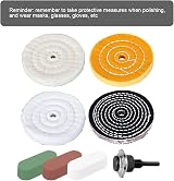 Ghopy 4 Pack Buffing Polishing Wheel Kit 4 Inch with Rouge Compound 1/4 inch view 7