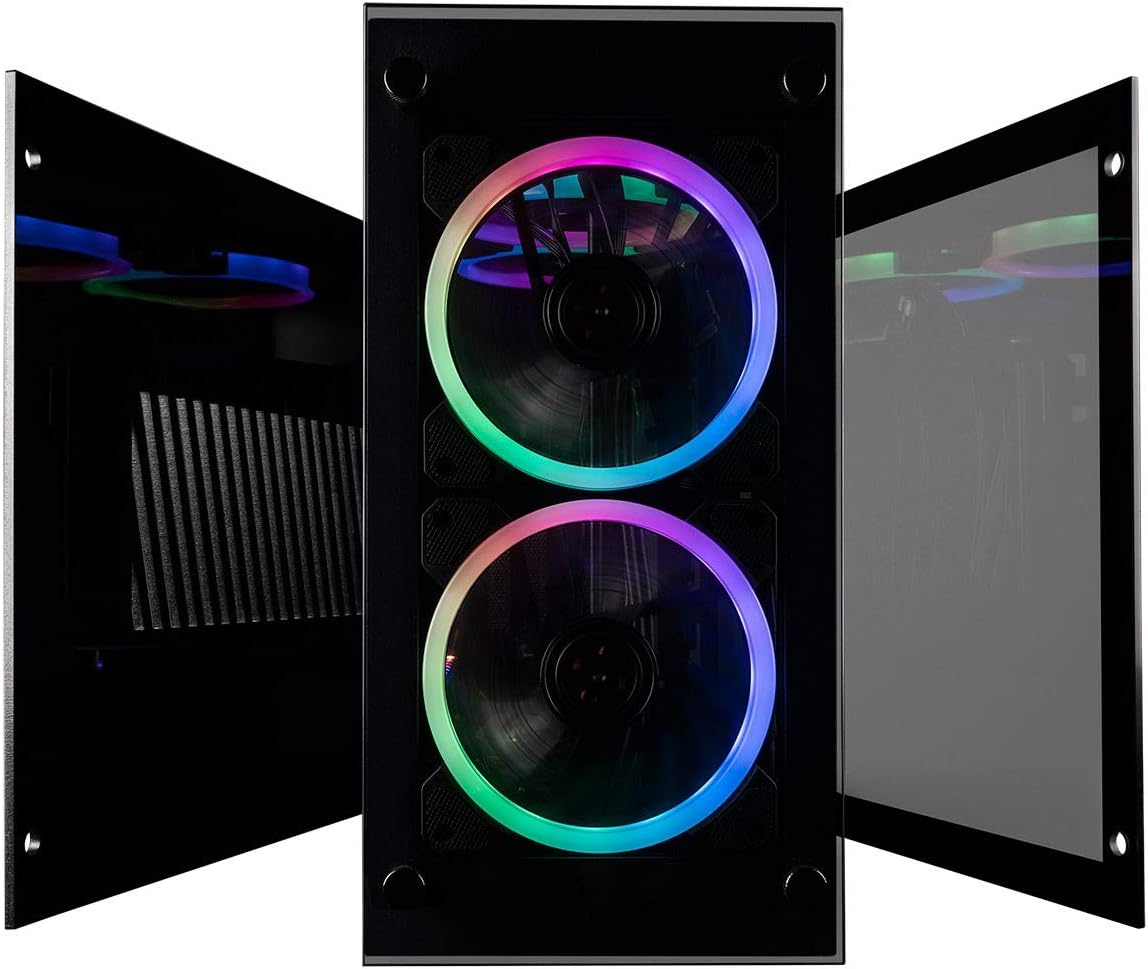 CUK Stratos Mini ITX Gaming Barebone Desktop Case with Liquid CPU Cooler and 650W Power Supply Installed