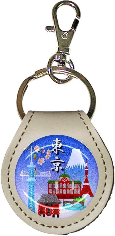 Amazon Co Jp 東京 東京土産 スカイツリー 雷門 東京タワー 富士山 牛革 コインキーリング コインキーホルダー 小銭入れ 500円硬貨 ギター ピックケース コイン型 電子マネー Edy Quicpay アイボリー ホーム キッチン