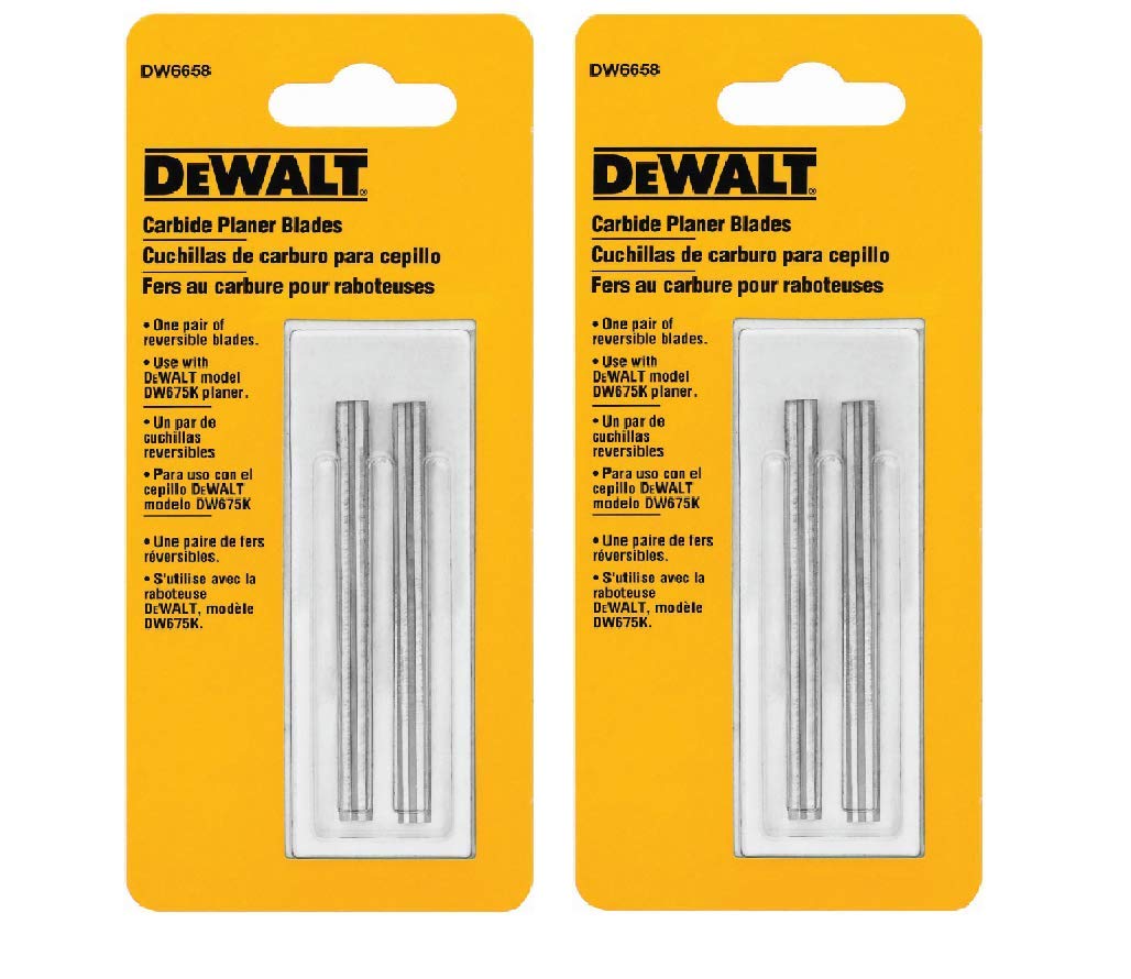 DEWALT DW6658 Carbide Replacement Blades, Sold as 2 Pack