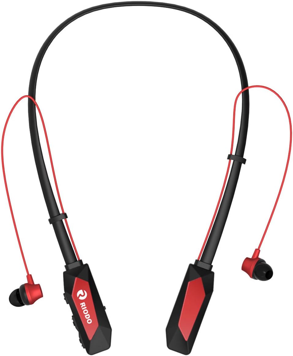 Riodo Bluetooth Headphones Wireless Earbuds 4.1 Magnetic Water Resistant Stereo Sports Earphones for iPhone iPad Samsung LG Android