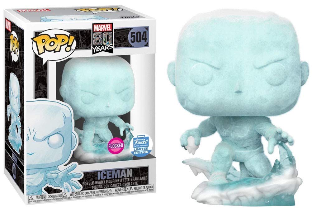 Funko POP! Marvel: Iceman [Flocked] #504 Limited Edition Exclusive