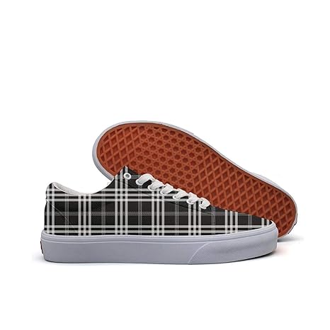 zapatillas cuadros blanco y negro