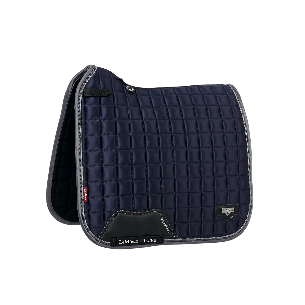 LeMieux Dressage Loire Classic Square Saddle Pad - Saddle Pads for Horses - Equestrian Riding Equipment and Accessories (Twilight Navy - Small/Medium)
