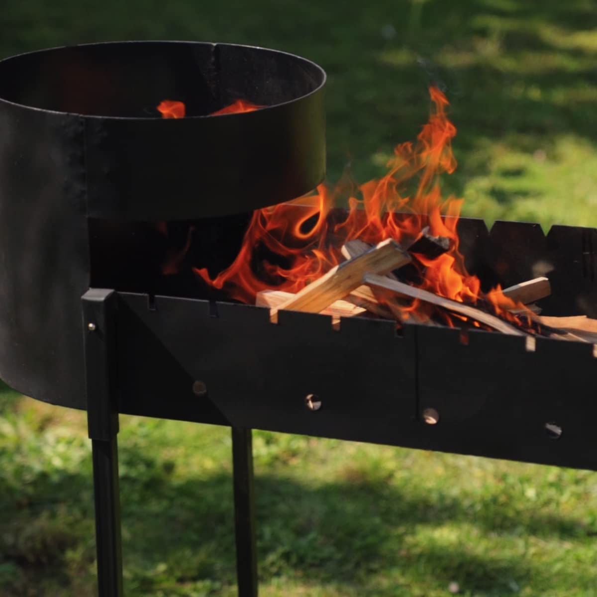 FlameFusion Mangal BBQ Holzkohlegrill Schaschlikgrill Outdoor Grill Mangalgrill (ohne Kazan) 6