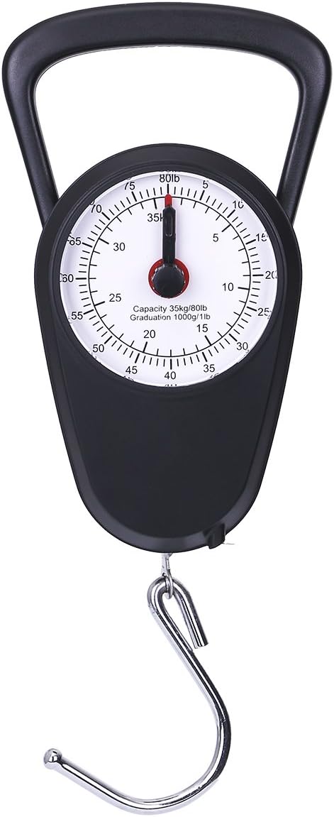 AccuDial No Batteries Accurate Easy Reading Analog Compact Handheld Luggage Scales