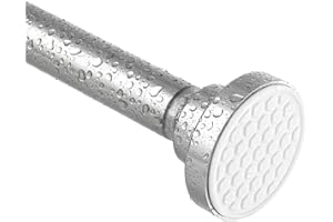 SISELBA Shower Curtain Rod 42 to 73 Inches, Stainless Steel Shower Curtain Rods Spring Tension, Heavy Duty Tension Rod No Rust Shower Curtain Rod Tension, Shower Curtain Rods for Bathroom or Windows