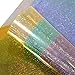 David accessories Holographic Printed Faux Leather Sheet Dot Pattern Laser Synthetic Leather Fabric 7 Pcs 8
