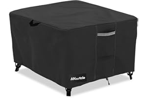 ANartcle Square Patio Table Cover 40 Inch,100% Waterproof 600D Heavy Duty Outdoor Table Cover,Square Patio Dining Table Cover for Outdoor Furniture,40" L x 40" W x 23" H,(Classic Black)