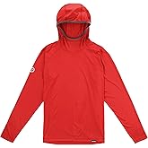 TRUEWERK B1 Sun Hoodie for Men, Sun Protection Shirts, Moisture Wicking, UPF +50 Thermo Regulating Shirt Red