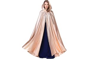 BEAUTELICATE Women's Wedding Hooded Cape Bridal Cloak Poncho Full Length