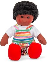 Bigjigs Toys Jake Doll Small Soft Rag Doll with Rainbow Dungarees 25cm view 2