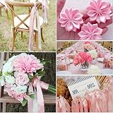 YAAVAAW 40mm Baby Pink Satin Ribbon 22m Thick Gift Wedding Car Decor view 4