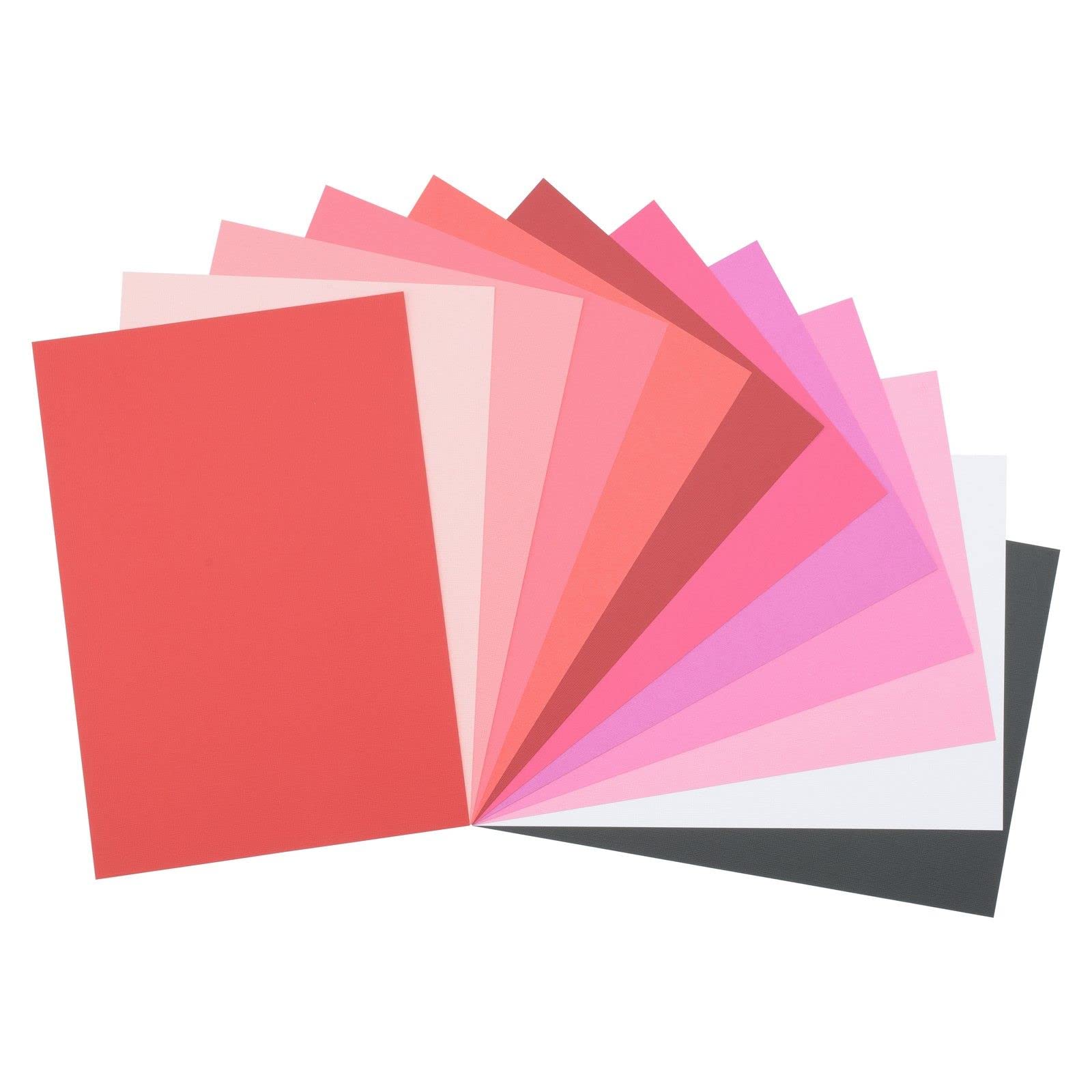 Florence Cardstock Textured Multicoloured - Coloured Card Making Supplies A4 - Valentine - 24 Sheets - Coloured Paper for Scrapbooking, Card Making and Other Paper Crafts - 216 GSM