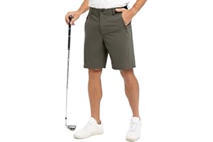 Rdruko Men's Golf Shorts Stretch Dry Fit 9" Lightweight Casual Dress Work Shorts with Pockets