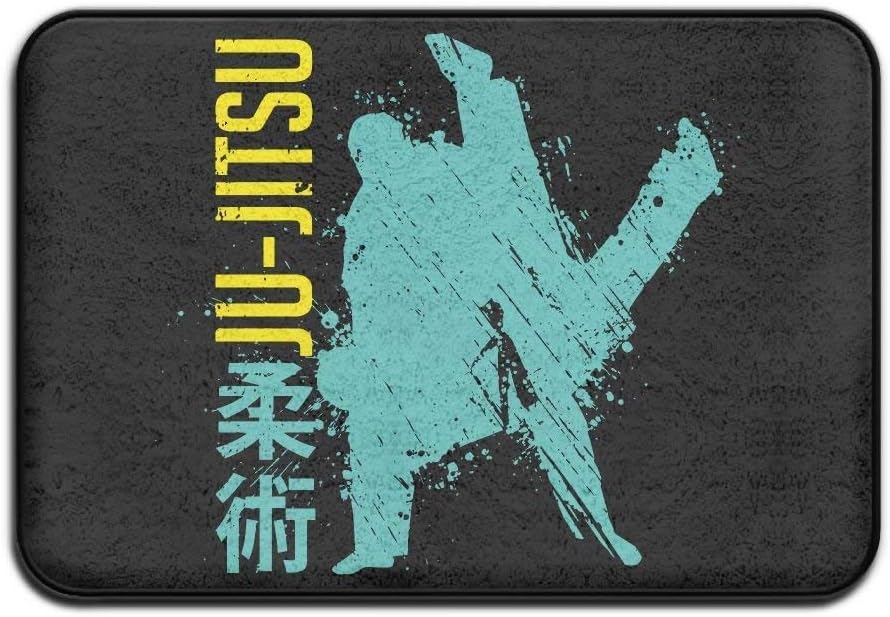 Inside & Outside Area Rug Floor Mat Brazilian Jiu-Jitsu Design Pattern For Bathroom