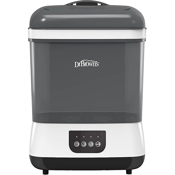 Babymoov Turbo Pure Sterilizzatore E Asciugatore Per Biberon - Elimina Il 99% Dei Batteri In 8 Minuti Con Vapore A 95°C, Filtro HEPA, Per Fino A 6 Biberon