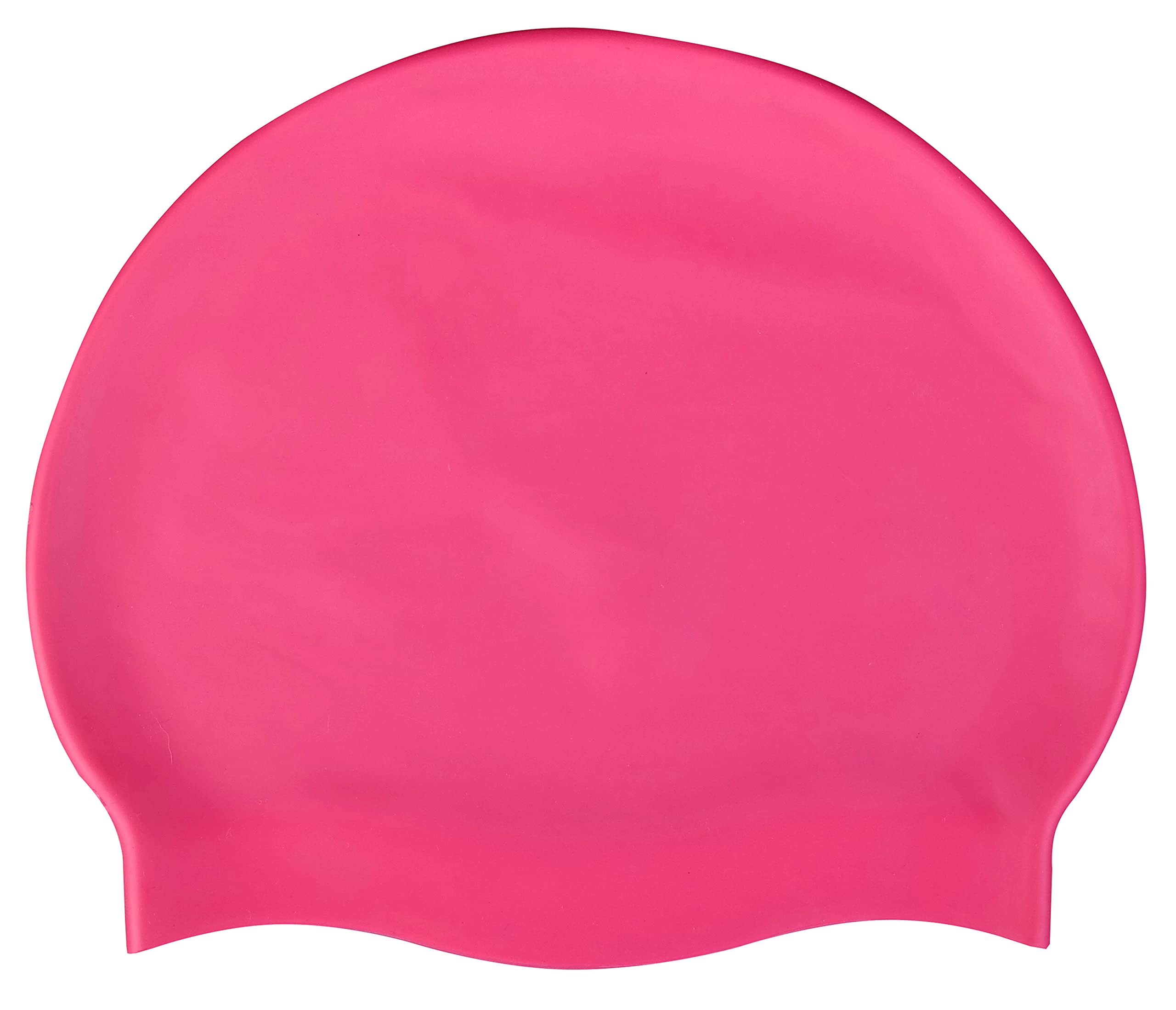 CHEX Stretchy Silicone Unisex Women Men One Piece Swimming Hat Swim Cap Plain Unbranded Fluo Dark Pastel Colours One Size Adults 8+ Years Easy Pull On Swim Hat (Pink)