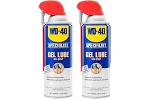 WD-40 Specialist Gel Lube with Smart Straw Sprays 2 Ways, Twin Pack, 10oz cans, No drip Lubricant, Non-Fling Lubricant, (Pack of 2) (300851)