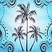 Blue Palm Tree Car Seat Covers - Tropical Islander - Front Universal Fit