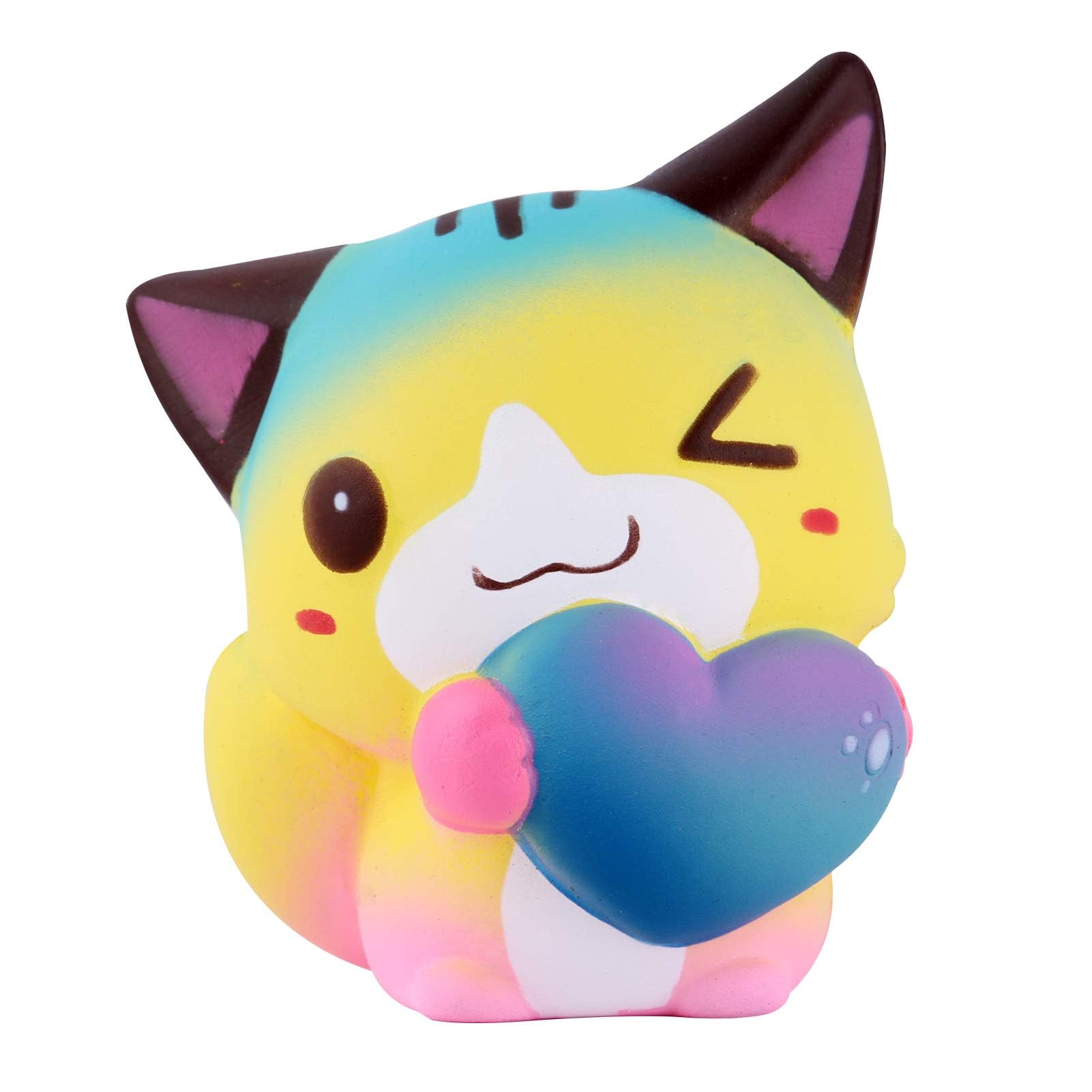 Anboor Squishies Cat Love Heart Kawaii Soft Squishy Slow Rising Scented Animal Squishies Stress Relief Toys Prime Collection Present Easter Basket Stuffers1PCS