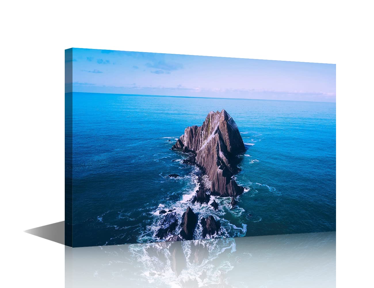 Canvas Wall Art Cape of Good Hope Ocean South Africa Seascape Scenery Island Painting Canvas Artwork Sea Contemporary Nature Picture for Home Office Wall Decor 8" x 12"
