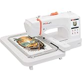 Poolin EOC07 Embroidery Machine,15"x 7.9" Large Embroidery Area &amp; 4 Hoops | 7" Touchscreen,200 Built-in Designs Wi-Fi &amp;USB Transfer,Ideal for Home Business &amp; DIY Clothing,Institch Software