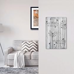 Rustic Gray Wood Barn Dandelion No Device Light