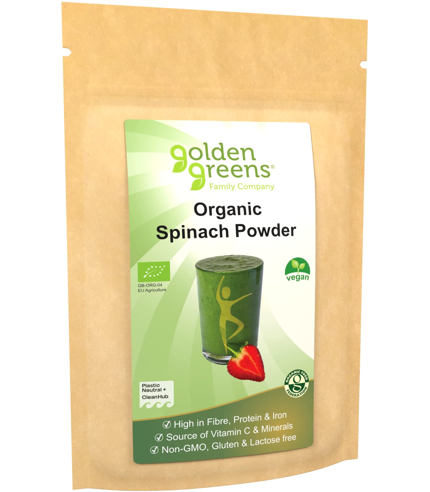 Golden Greens Organic Spinach Powder 250 g
