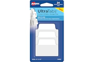 Multi-Use Tabs, 2" x 1-1/2", White, 3 Stacks, 24 Tabs/PK