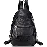 FANCELINE Small Backpack Purse for Women Fashion PU Leather Backpack Convertible Ladies Sling Bag