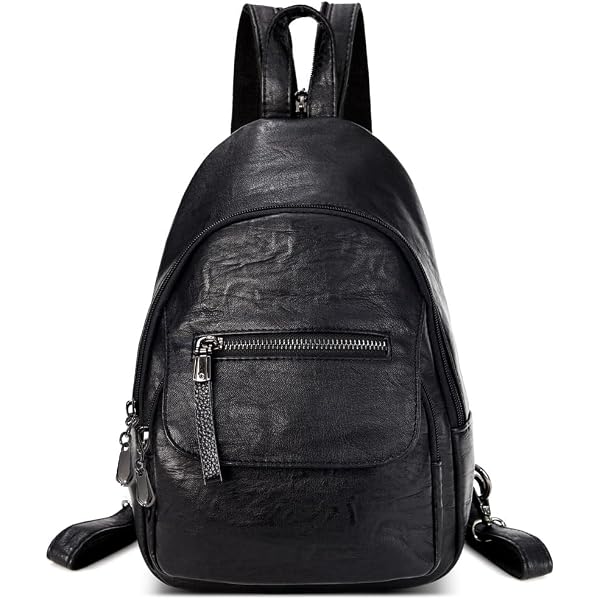 Amazon.com: Leather Backpack Purse Mid Size & Convertible into single strap  sling Bag or Backpack wearing Multiple Organizer Pockets Black : Clothing,  Shoes & Jewelry