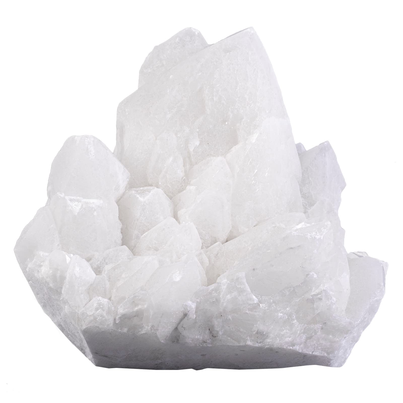 Nupuyai Natural Rock Quartz Raw Mineral Crystal Cluster Geode Specimen Stone, Energy Crystals Druzy for Reiki Healing Home Decor (485-736g)