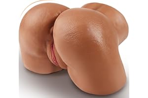 BIG SHOCKED Silicone Black Pocket Pussy Realistic Sex Doll, 20% Tighter Male Masterbator Sex Toys for Men Deeper Vagina & Ana